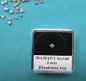 Diamant přírodní krystal 4 mm - Afrika
