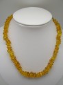Necklace amber from tumbled amber
