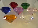 Broušený skleněný diamant 50 mm imitace