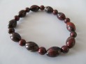 Náramek oválky + kuličky z brekciového j...