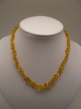 Amber necklace of amber tumbled - 50 cm unzipping