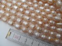 Říční perly bílorůžové 9x7 mm šňůra pere...