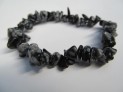 Obsidian obláčkový náramek tromlovaný