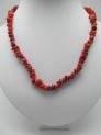 Red coral chips necklace 