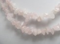 Rose quartz necklace 90 cm chips