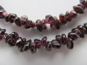 Garnet red necklace 90 cm chips