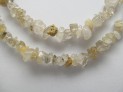 Rutilquartz necklace 90 cm chips