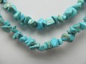 Rec,turquise necklace 90 cm chips