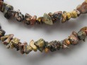Leopard jasper chips necklace 90 cm