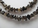 Smoky quartz necklace 90 cm chips