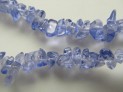 Blue topaz dark synt. necklace 90 cm chips