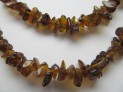 Smoky quartz synt.necklace 90 cm chips