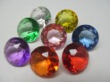 Broušený skleněný diamant 40 mm imitace