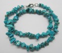 Turquise rec.necklace 47 cm with carabin...