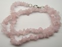 Rose quartz necklace 47 cm with carabin ...