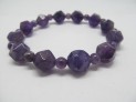 Náramek facety + kuličky z ametystu