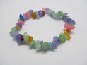 Jadeit barevný mix náramek tromlovaný