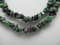 Ruby in zoisite chips necklace 90 cm