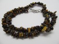 Tiger eye necklace 47 cm with carabin cl...